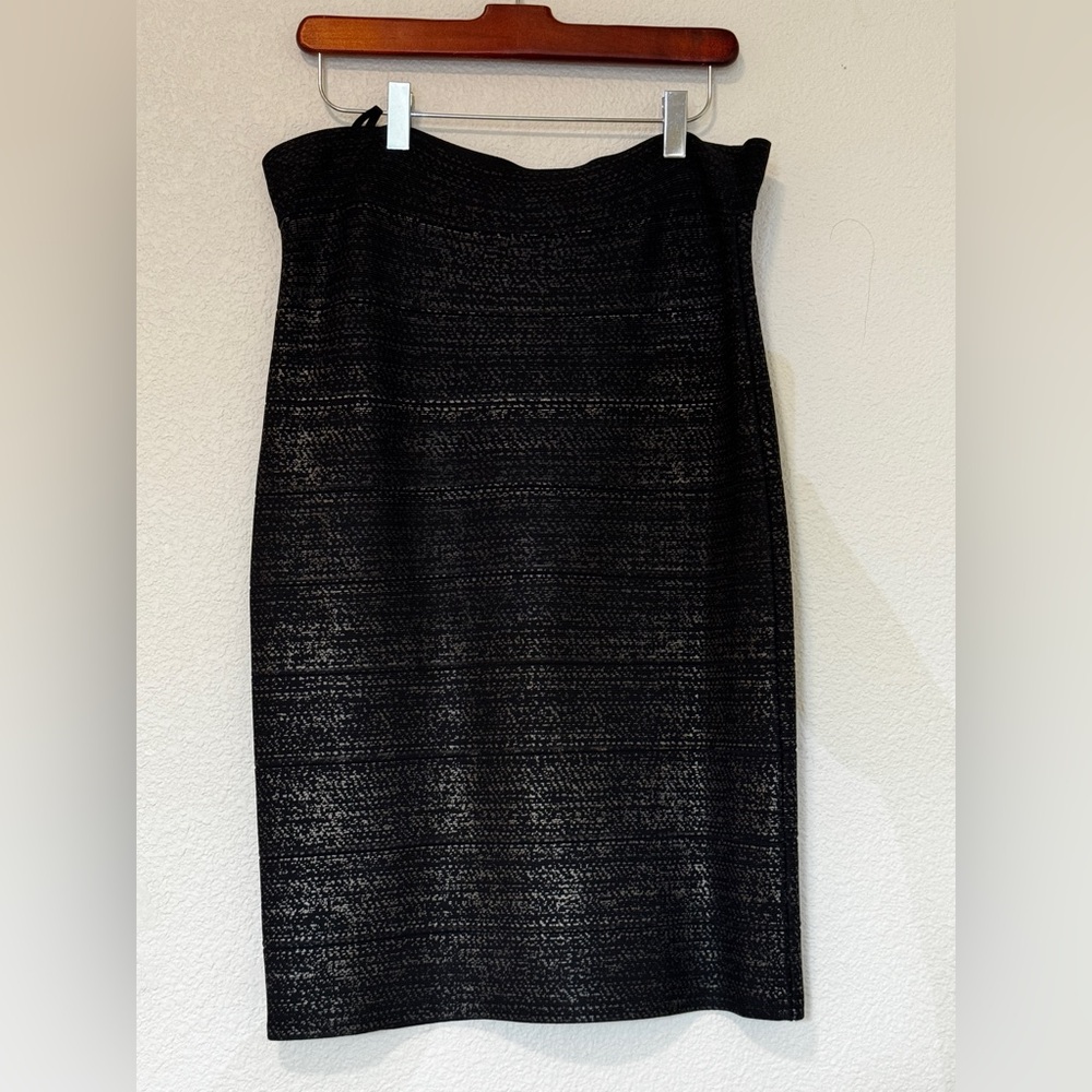 BCBGMaxAzria Black Midi Pencil Skirt for Cocktail